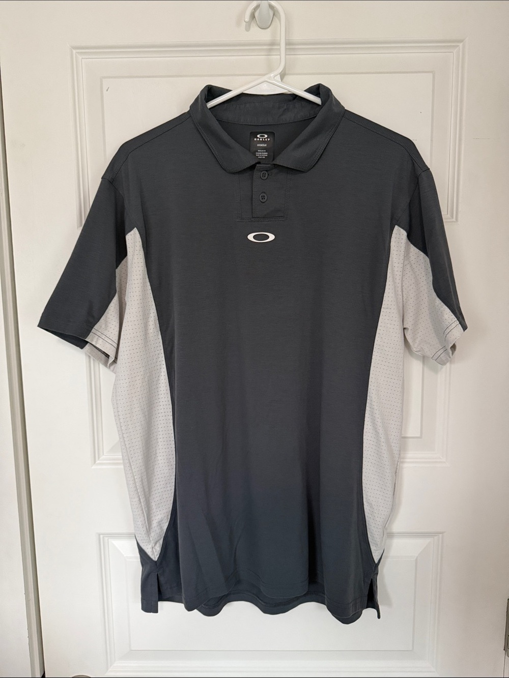 Oakley Gray & Light Gray Performance Golf Polo